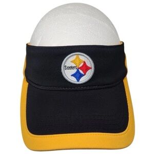 Pittsburgh Steelers Reebok Visor Cap OSFM Unisex Adult Adjustable Black Yellow